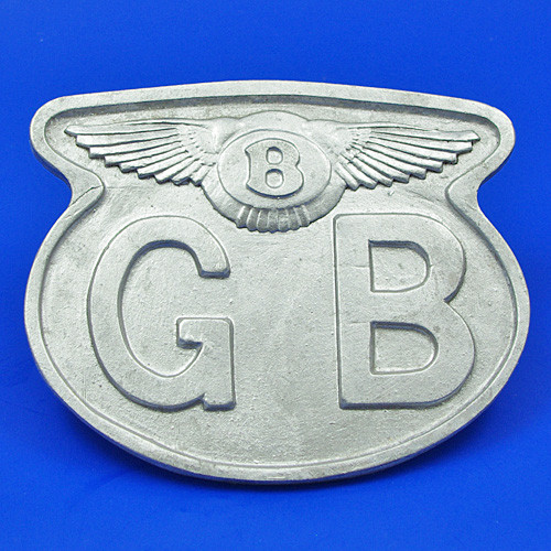 Cast GB plate with Bentley wings