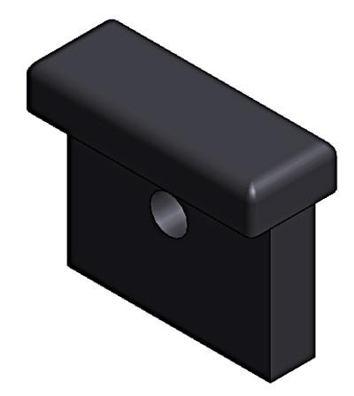 Door buffer rubber - 36mm x 31mm x 14mm thick