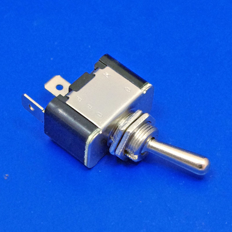 Toggle switch - On/Off, nickel plated lever