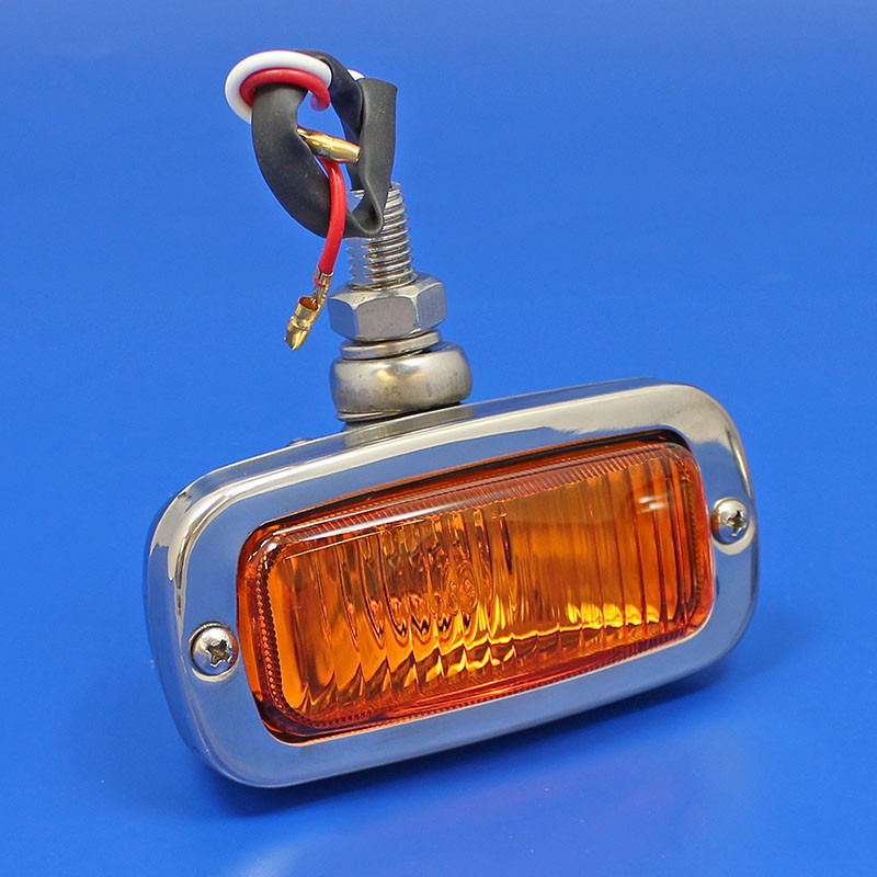 Classic red rear, amber fog or clear reversing lamp - Amber indicator lamp - Single stud mounting