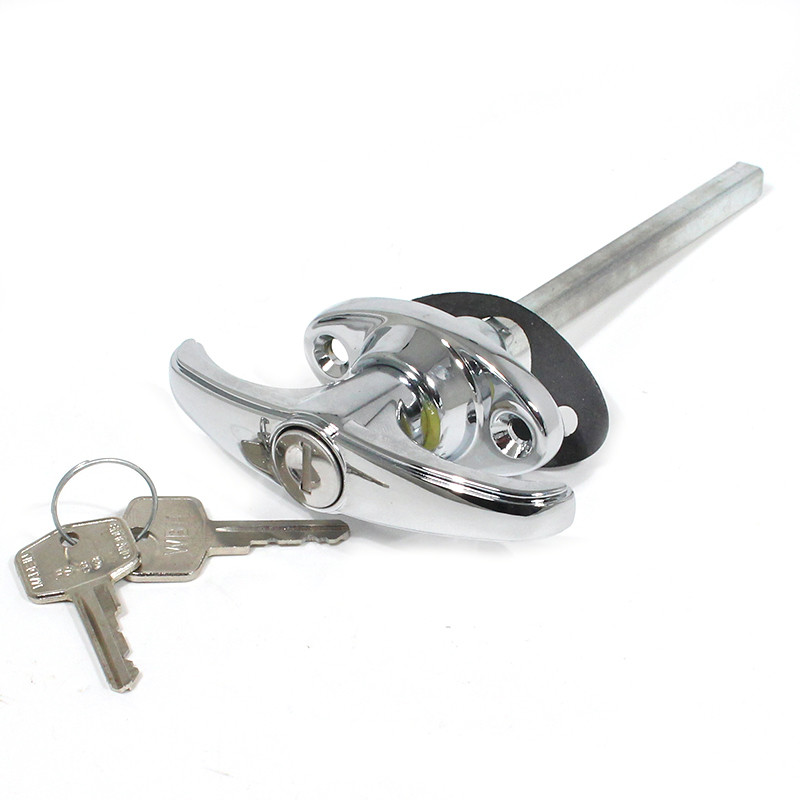 Boot lid 'T' handle - Chrome - Locking handle