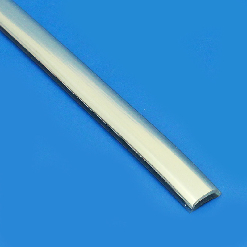 Windscreen filler/locking strip - 'Chrome' finish plastic