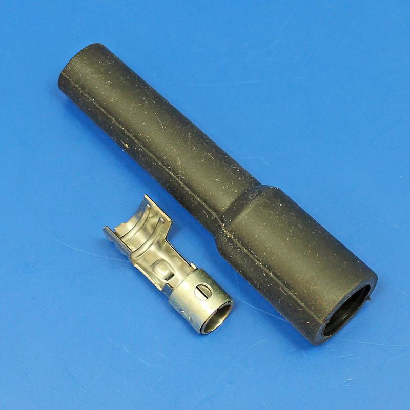 Straight unsuppressed spark plug cap