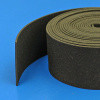 Flat rubber glazing strip