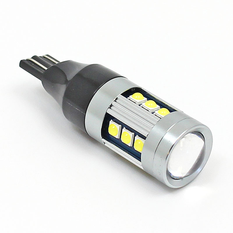 White 12V LED Warning lamp - WEDGE T15 W16W base