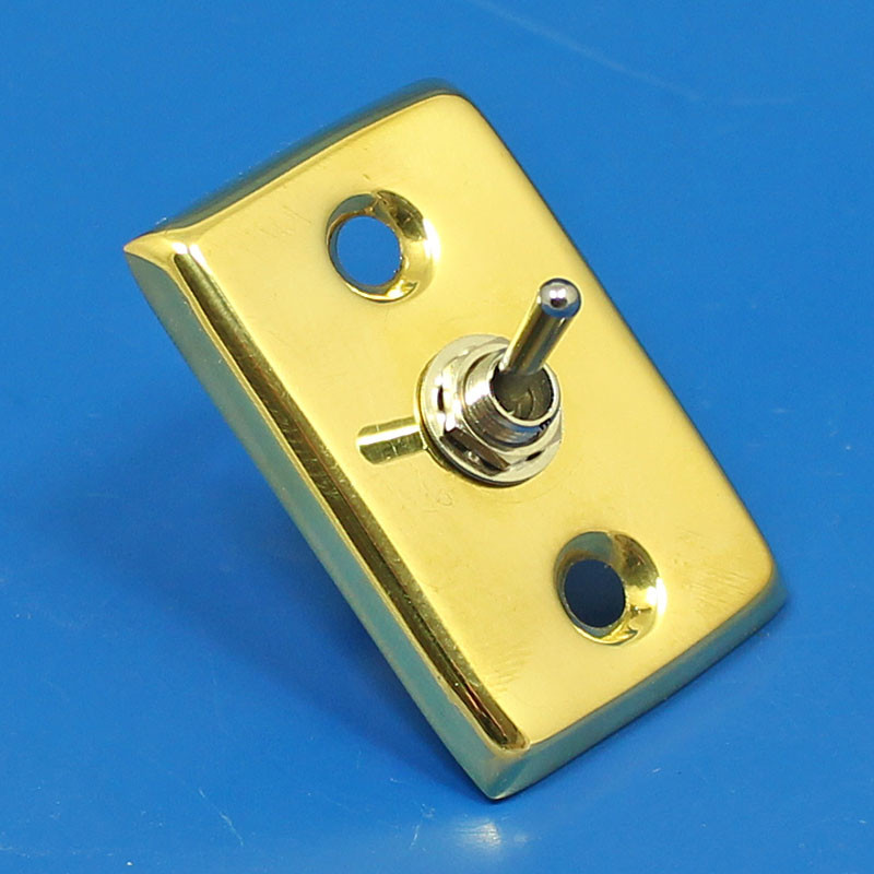 Interior light toggle switch with cover plate - Brass