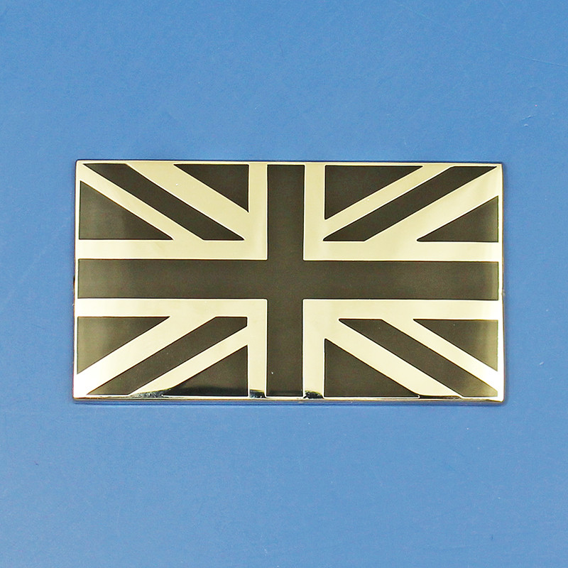 Union jack enamelled flag badge, self adhesive