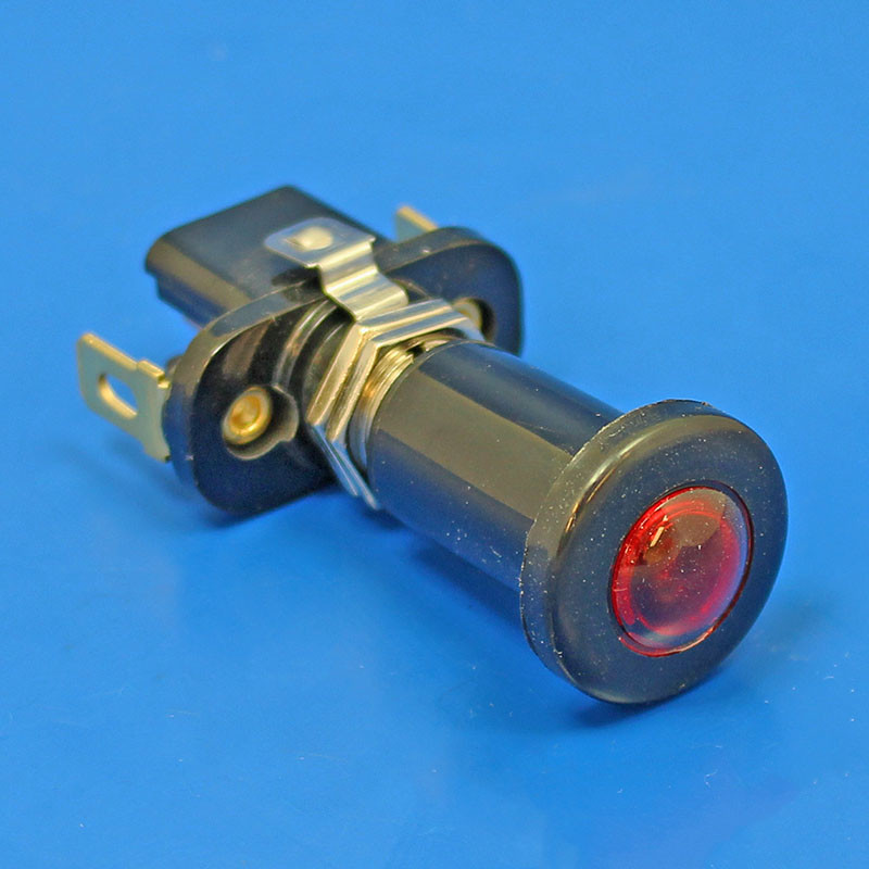 Illuminated pull switch with red lens