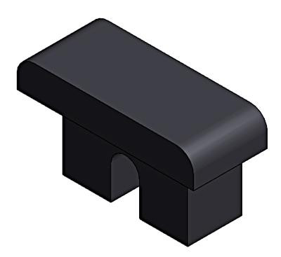 Door buffer rubber - 32mm x 18mm x 13mm thick