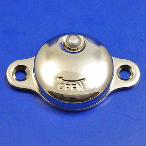 Budget lock cover - Eared, marked 'OPEN' - Nickel