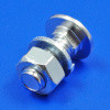 Chrome plated bumper bolt - Short, domed or flat head