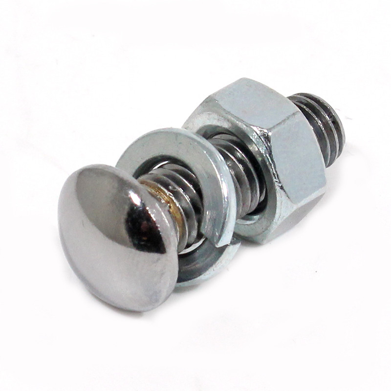 Chrome plated bumper bolt - Short, domed or flat head