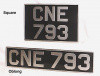 Pressed aluminium number plate - Pre 1963 (EACH)