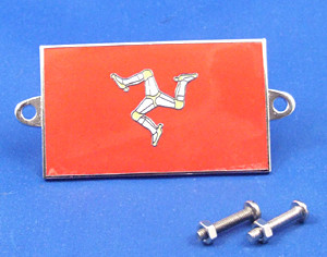 Enamel nationality flag badge / plaque Isle of Man