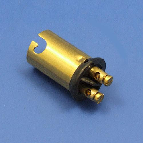 Brass Bulb Holder - BA15S, BA15D & BAY15D - Double contact offset pin BAY15D