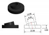 Windscreen wiper spindle grommet - Angled, 8mm spindle hole, 22mm diameter base