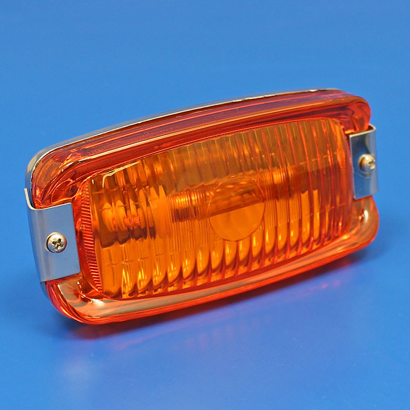 Rear, fog, indicator or reversing lamp (flush mounting) - Red, Clear & Amber - Amber indicator lamp - Flush mounting, two stud, moulded lens
